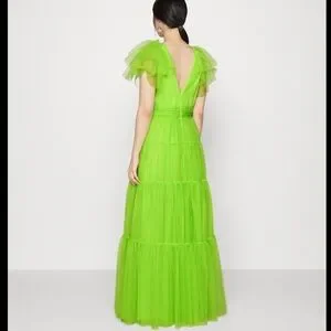 ml Monique Lhuillier Tulle Gown, 4 / Green